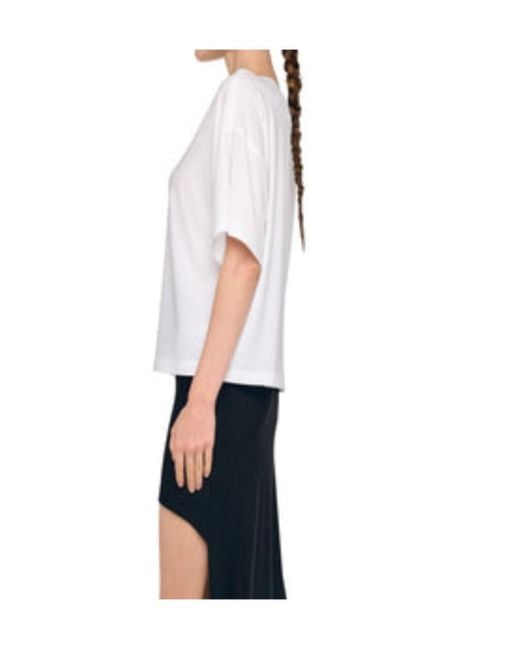 Norma Kamali White Boxy Crew-Neck T-Shirt