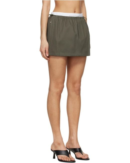 Alexander Wang Gray Double Layer Waist Skirt
