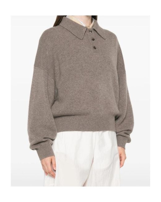 Lisa Yang Brown Knitted Polo Shirt