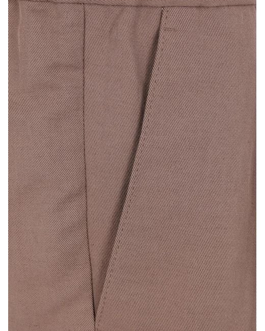 Brunello Cucinelli Brown Drawstring Shorts for men