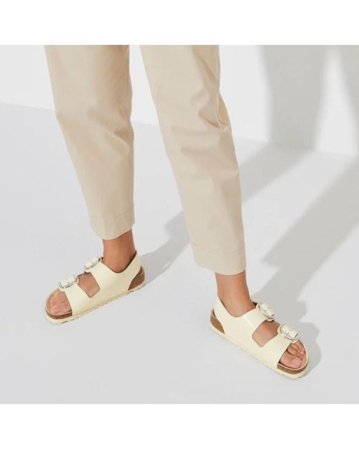 Birkenstock Natural Open-Toe Flat Sandals