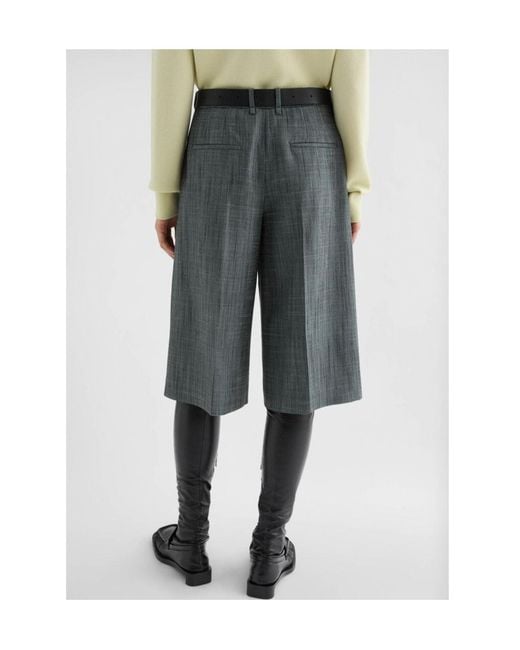 Jil Sander Gray Pressed Creased Shorts