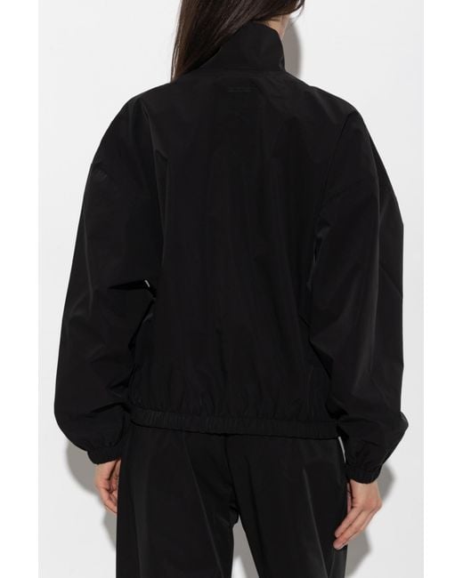 Fear Of God Black Essentials Logo-Patch Jacket