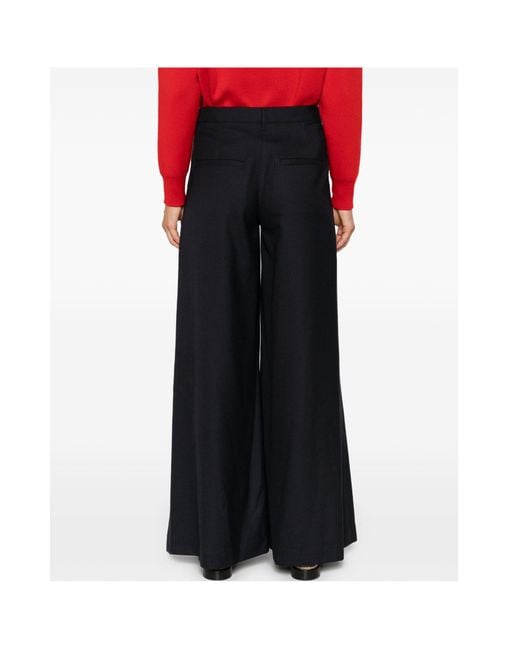 Theory Blue Wide-Leg Trousers