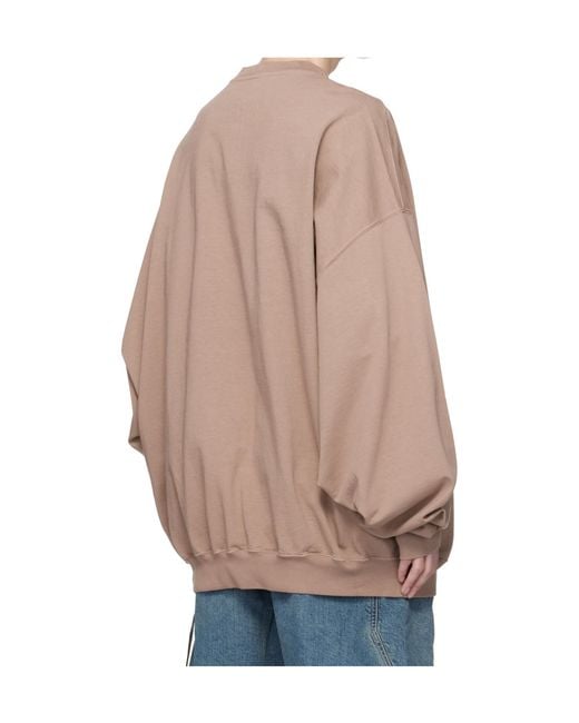 Rick Owens Natural Temple Hun Crew Neck Sweatshirt for men