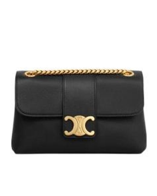 Celine Supple Calfskin Teen Victoire Bag in Black | Lyst UK