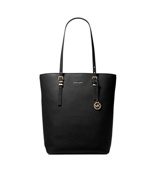 MICHAEL Michael Kors Black Michael Kors Quinn Large Pebbled Leather Tote Bag