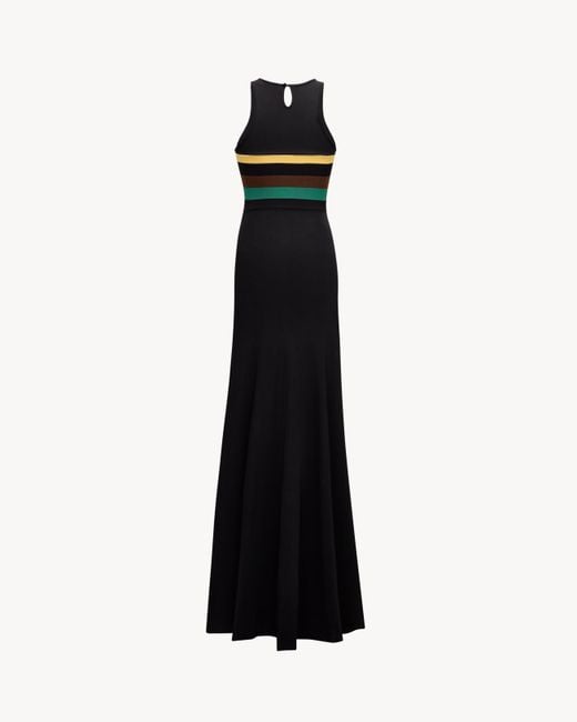 Saint Laurent Black Striped Tank Dress