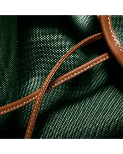 Miu Miu Green Canvas And Leather Backpack