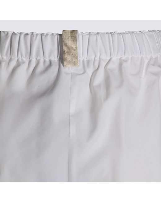 Fabiana Filippi White Elasticated Waistband Trousers