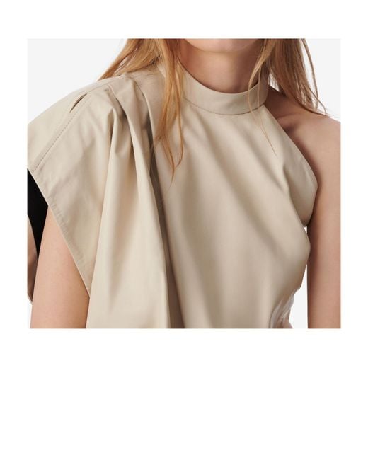 IRO White Pernille Draped Mini Dress