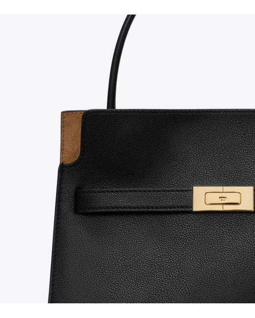 Tory Burch Black Small Lee Radziwill Double Tote Bag