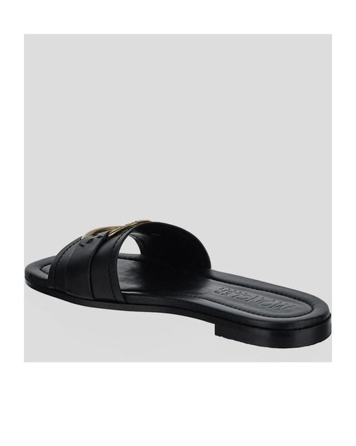 Moncler Black Bell Slip-On Slides