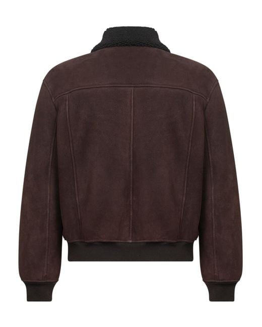 Tagliatore Brown Long-Sleeved Zip-Up Jacket for men
