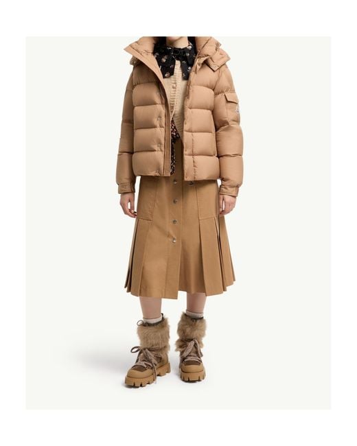 Moncler Natural Maya 70 Hooded Short Down Jacket