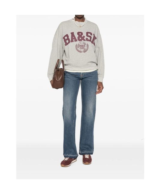 Ba&sh Blue Faded-Detail Denim Trousers