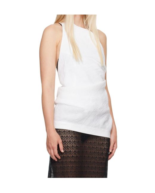 TOVE White One-Shoulder Vest