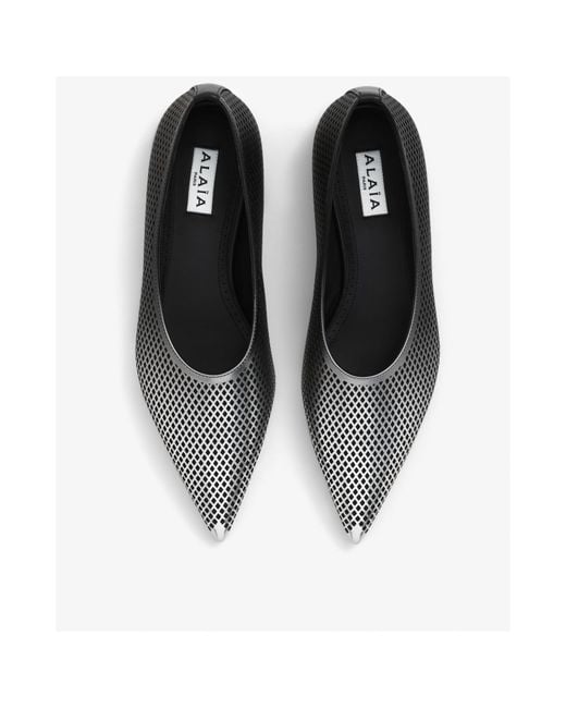 Alaïa Multicolor Degradé-Effect Mesh Ballerina Shoes