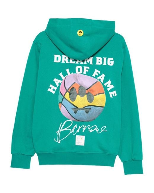 Barrow Green Face Printed Hoodie for men