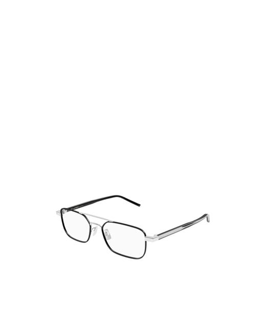 Saint Laurent White Eyewear Sl 780 Rectangular Glasses for men