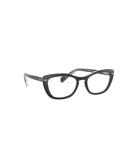 Ray-Ban White Cat-Eye Frame Glasses