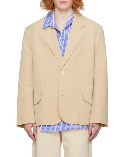 Jacquemus Natural Button-Up Jacket for men
