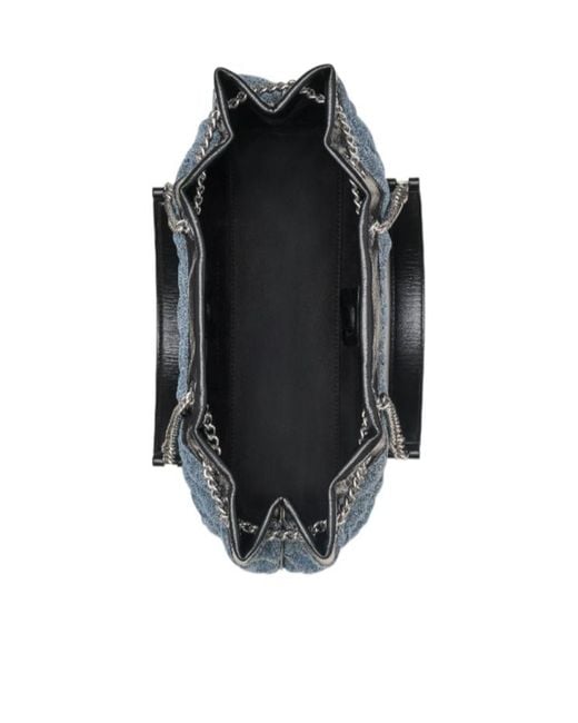 Marc Jacobs Blue The Quilted Denim Chain Sack Bag