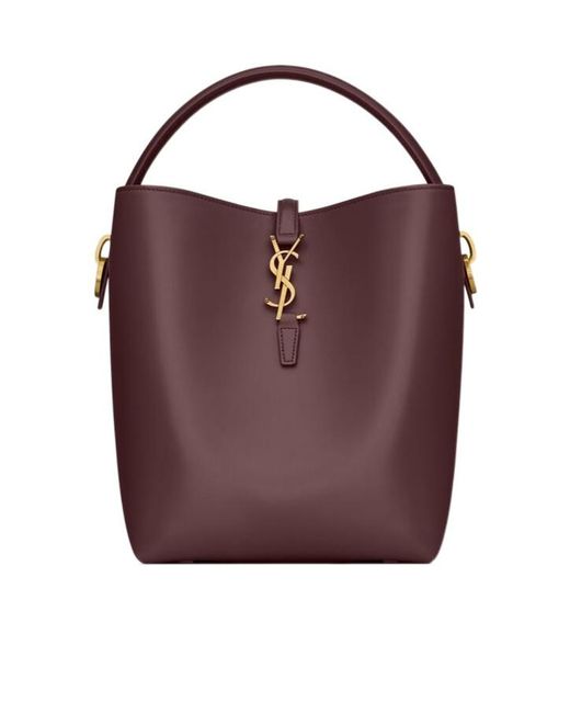 Saint Laurent Purple Le 37 Logo Plaque Shoulder Bag