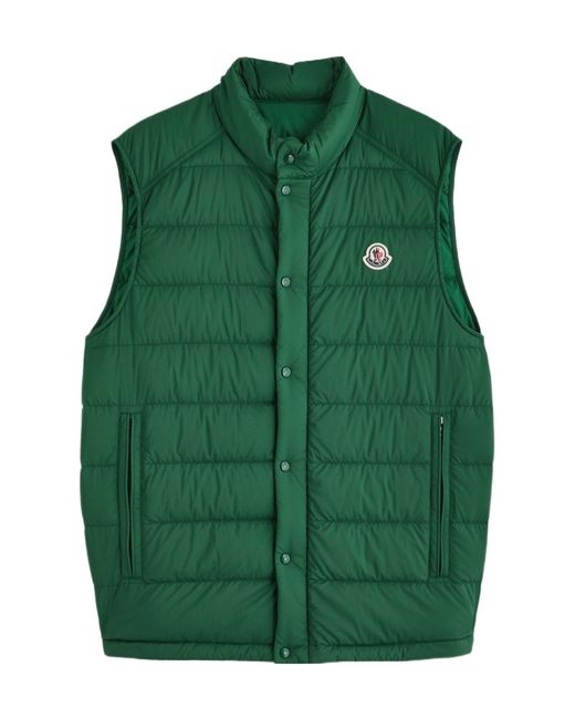 Moncler Green Barthe Quilted Shell Gilet for men