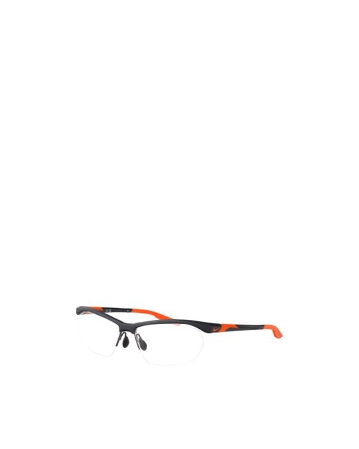 Nike White Rectangular Frame Glasses for men