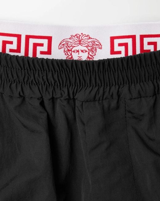 Versace Black Nylon Joggers for men