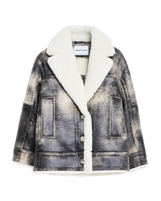 Stand Studio Gray Louisa Button-Up Jacket