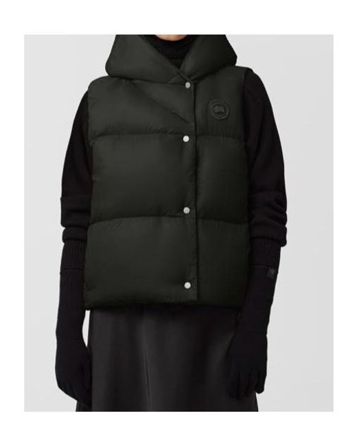 Canada Goose Black Logo Patch Padded Vest