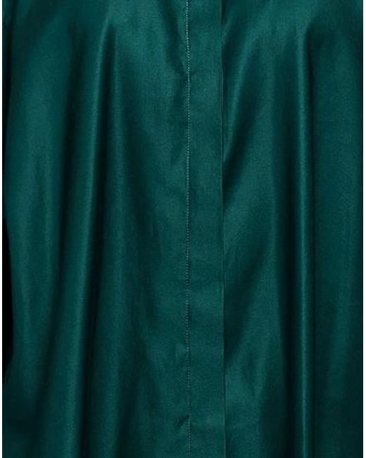 Max Mara Green Loose Solid-Color Shirt