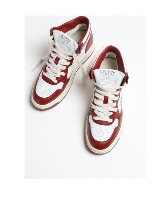 Autry Pink Medalist High-Top Sneakers