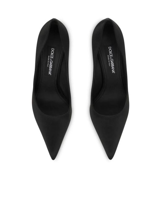 Dolce & Gabbana Black Logo Lettering Pointed Toe Pumps