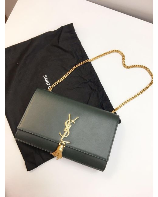 Saint Laurent Black Medium Monogram Kate Shoulder Bag