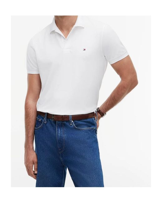 Tommy Hilfiger White Short-Sleeved Polo Shirt for men