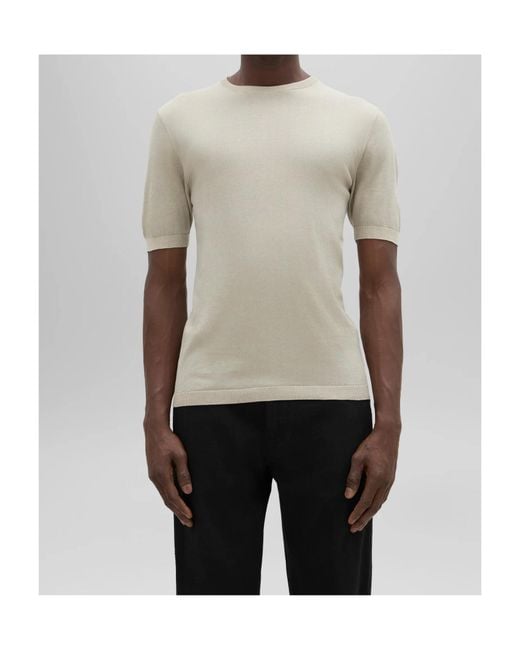 Aspesi White Fine-Knit T-Shirt for men