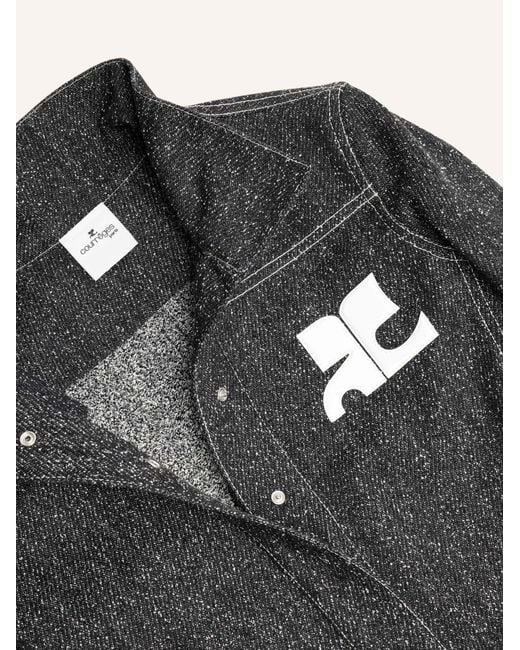 Courreges Black Courrèges Stand-Collar Denim Jacket