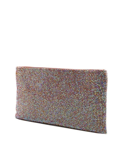 Benedetta Bruzziches Gray Your Best Friend La Petite Embellished Clutch Bag