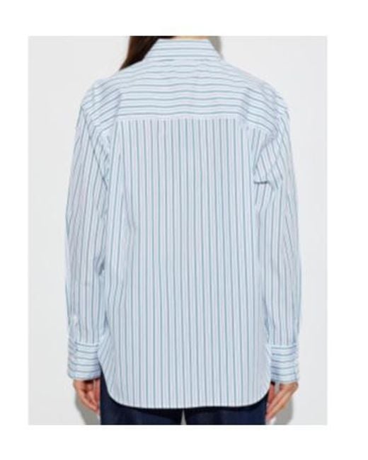 Rag & Bone Blue Striped-Pattern Shirt
