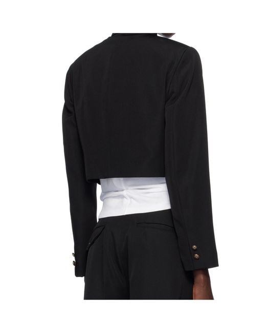 Comme des Garçons Black Wool Polyester Doeskin Blazer