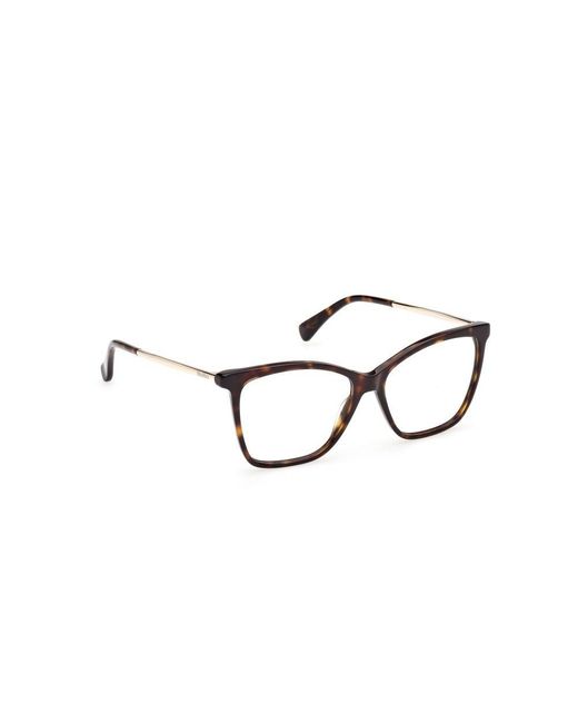 Max Mara White Full-Rimmed Plano Lenses