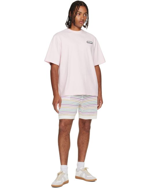 Casablanca Pink Casa Racing Oversized Short Sleeve T-Shirt for men