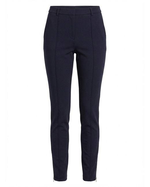 Gucci Blue Pleat Detailed Slim Fit Trousers