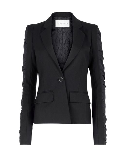 Nina Ricci Black Long-Sleeved Suit Jacket