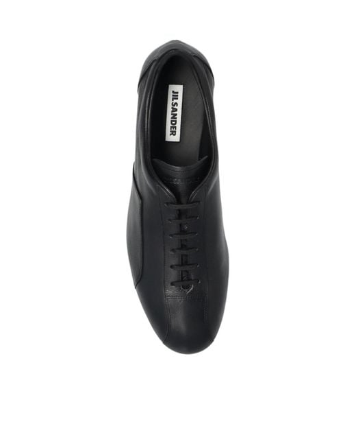 Jil Sander Black Minimal Lace-Up Shoes for men