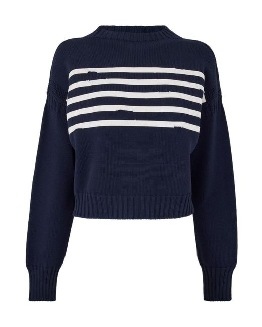 Prada Blue Flg Jmpr Sweater