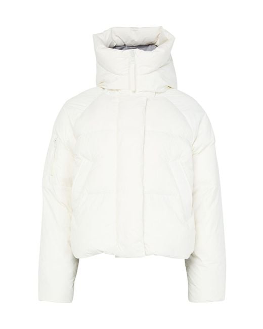 Canada Goose White Logo-Stamped Down Jacket
